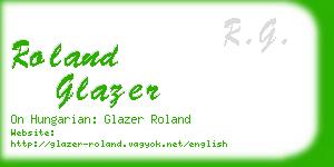 roland glazer business card